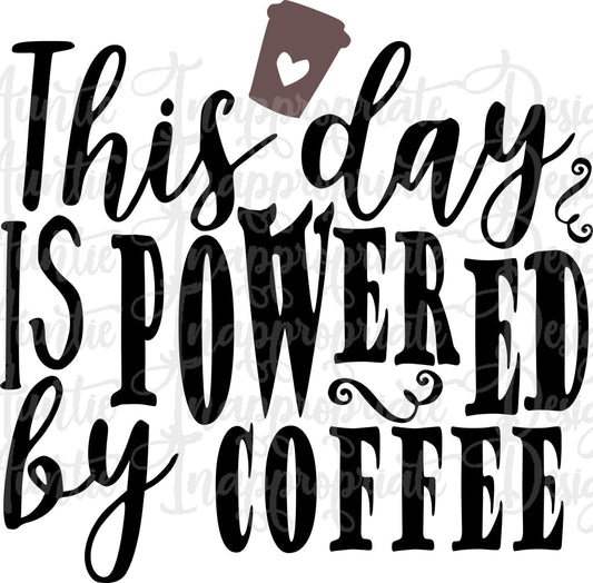 Powered By Coffee Digital Svg File