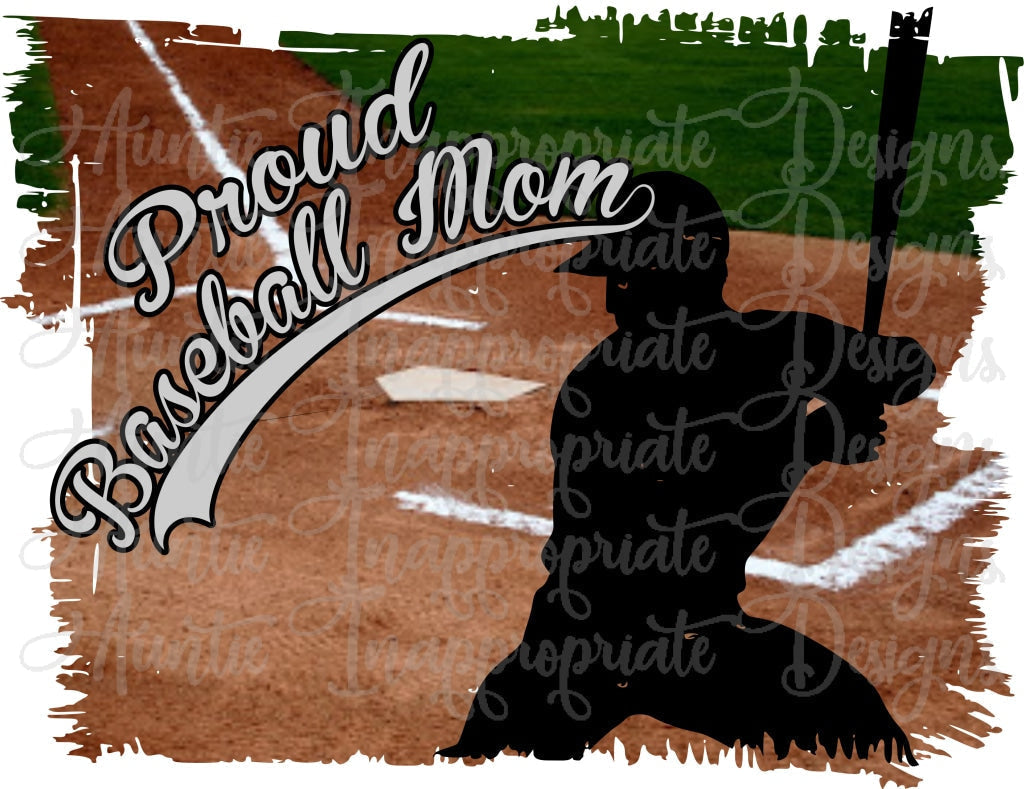 Proud Baseball Mom Sublimation File Png Printable Shirt Design Heat Transfer Htv Digital File