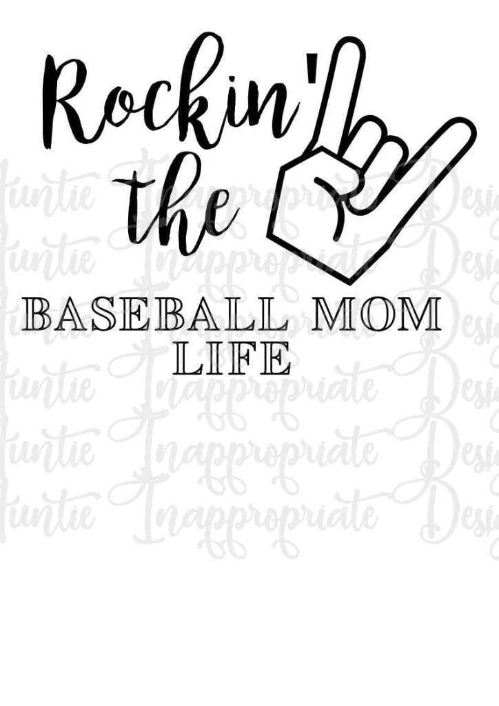 Rockin The Baseball Mom Life Digital Svg File