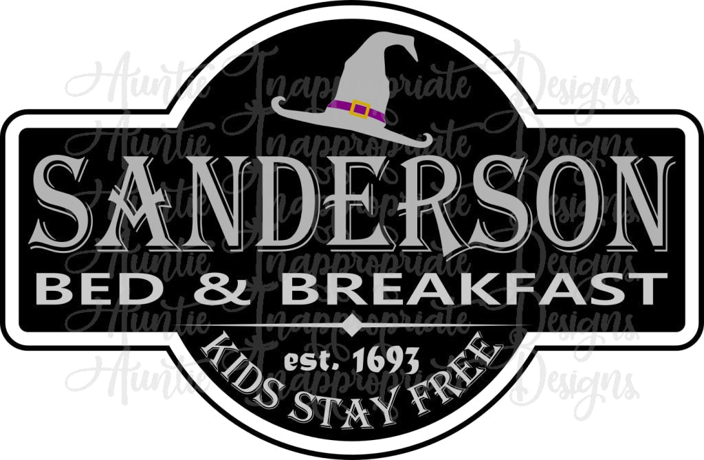 Sanderson Bed & Breakfast Digital Svg File