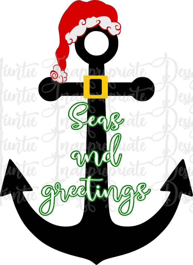 Sea And Greetings Anchor Digital Svg File