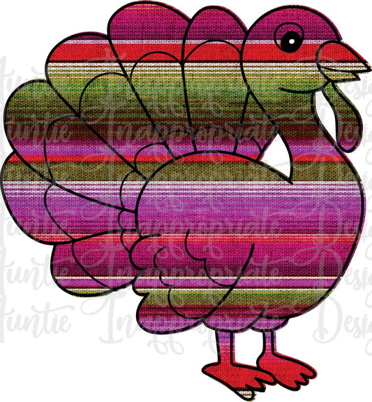 Serape Turkey Sublimation File Png Printable Shirt Design Heat Transfer Htv Digital File