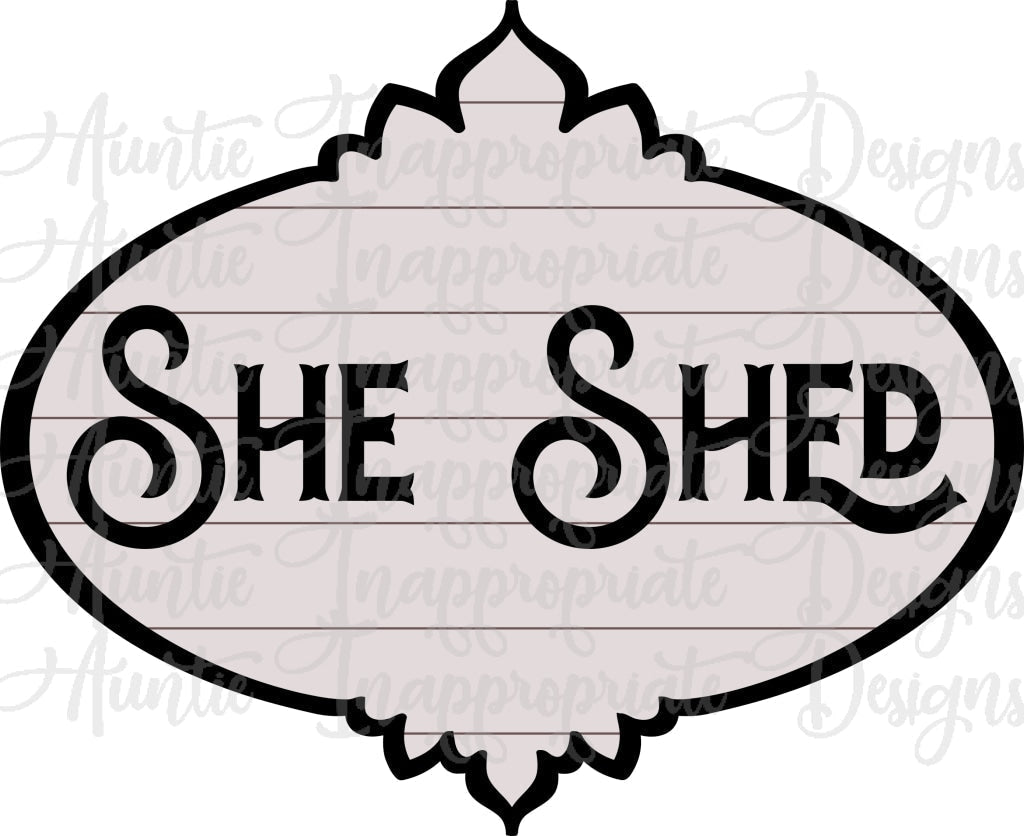 She Shed Shiplap Laser Ready Digital Svg File