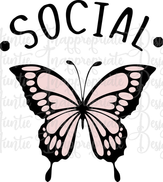 Social Butterfly Digital Svg File