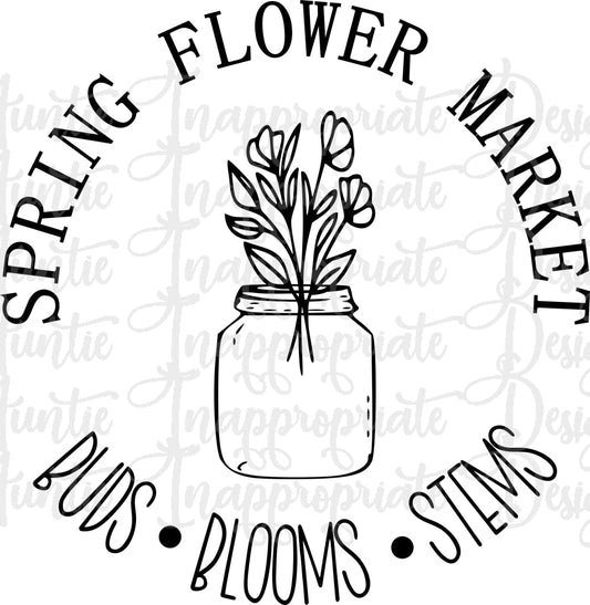 Spring Flower Market Digital Svg File