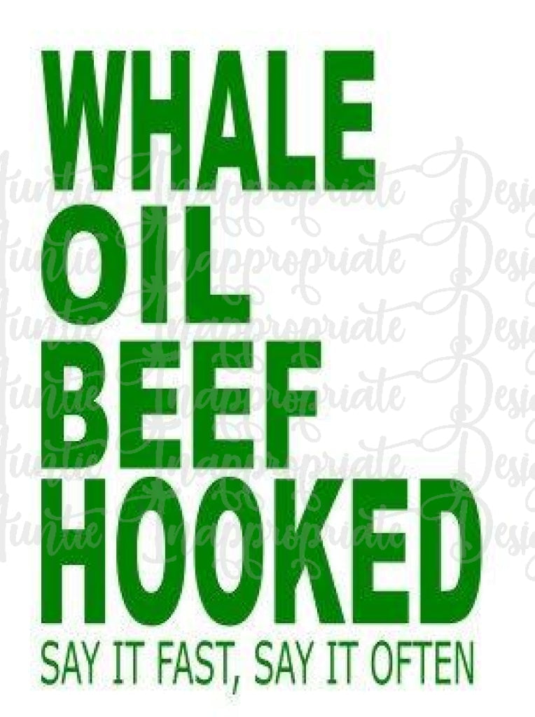St. Patricks Day Whale Oil Beef Hooked Digital Svg File