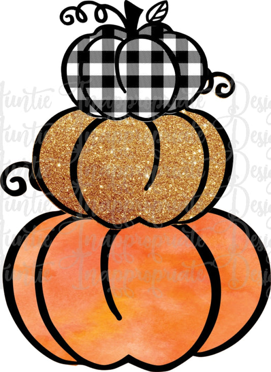 Stacked Pumpkins Sublimation File Png Printable Shirt Design Heat Transfer Htv Digital File