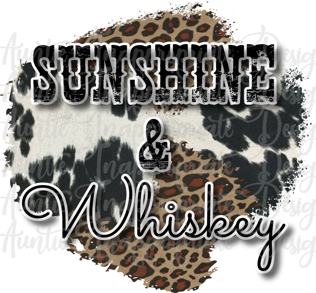 Sunshine And Whiskey Sublimation File Png Printable Shirt Design Heat Transfer Htv Digital File