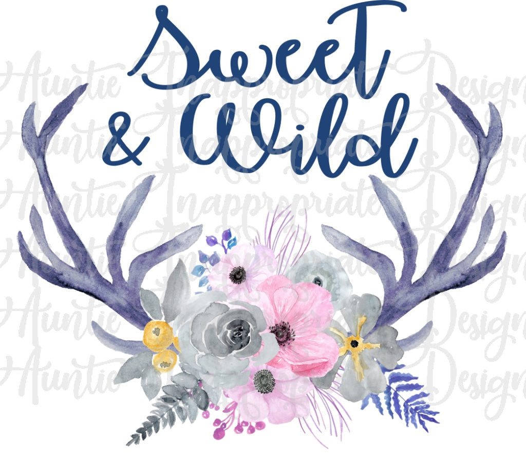 Sweet And Wild Floral Skull Digital Svg File
