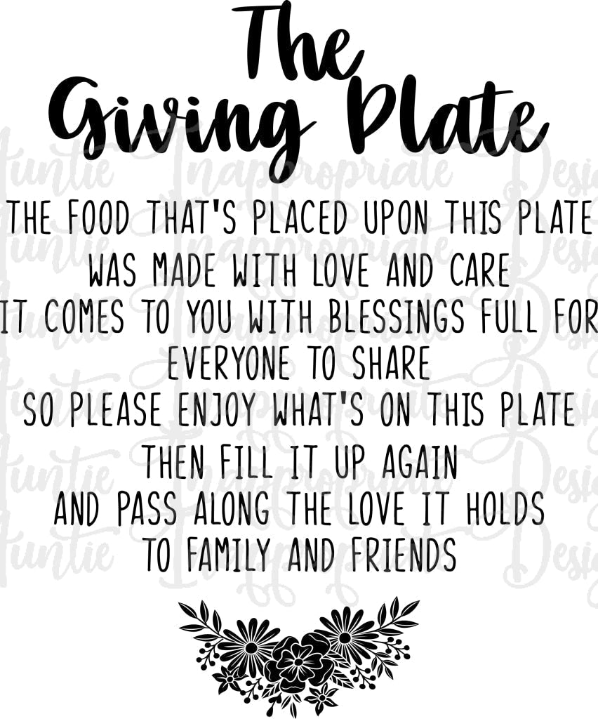 The Giving Plate Digital Svg File