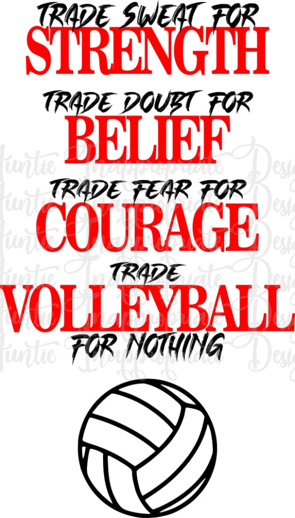 Trade Volleyball Digital Svg File