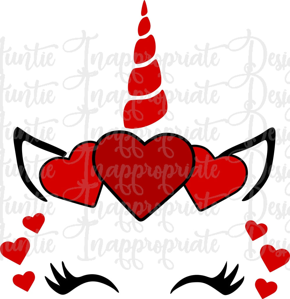 Unicorn Valentine Digital Svg File