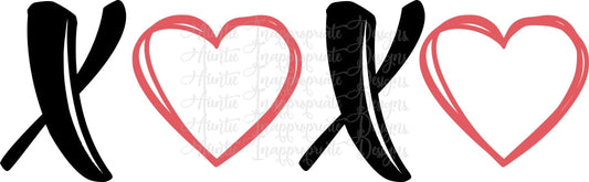 Xoxo Heart Valentine Digital Svg File