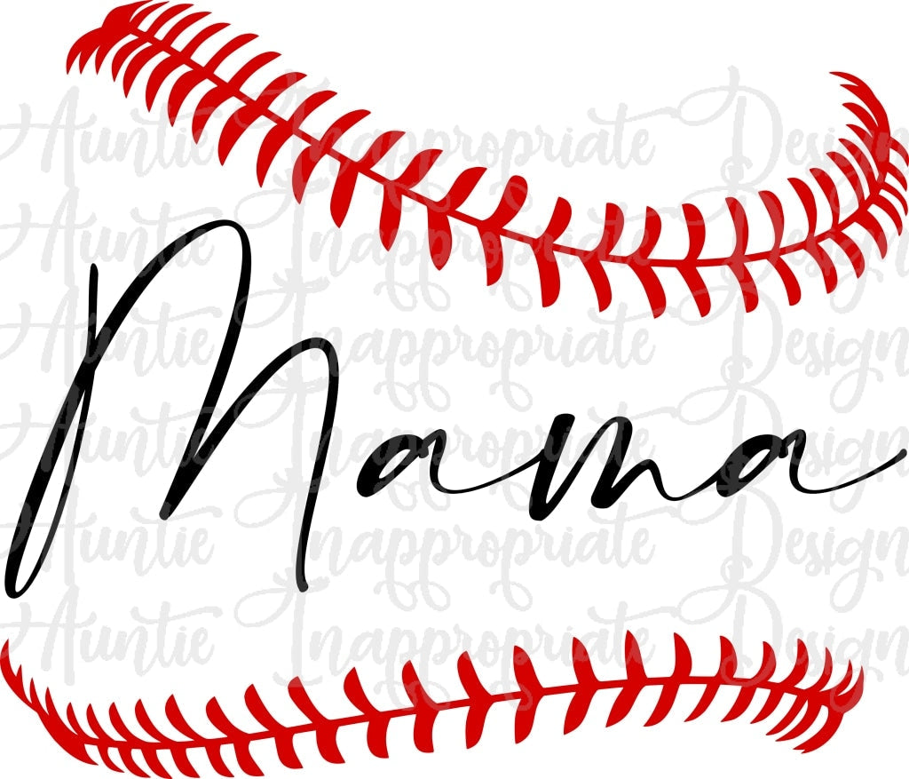 Baseball Stitch Mama Digital Svg File