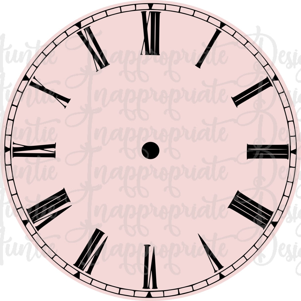 Clock Face Roman Numerals Digital Svg File