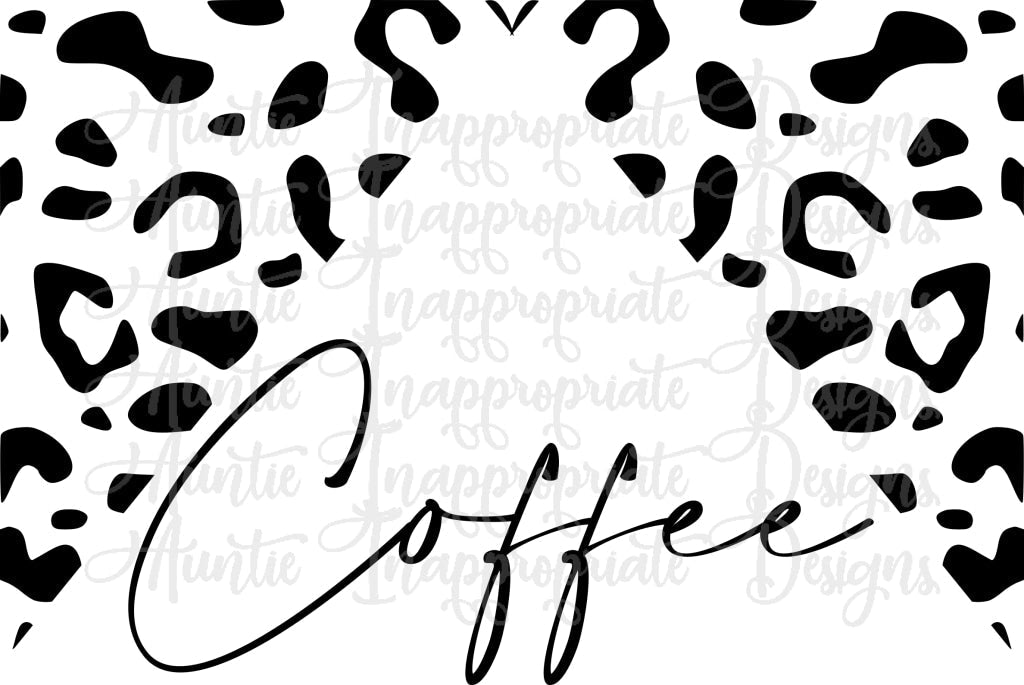 Coffee Leopard Digital Svg File