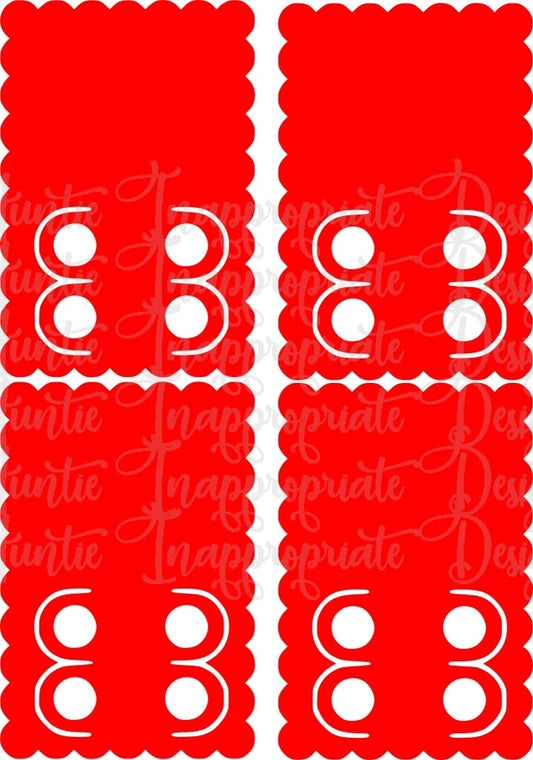 Crayon Holder Card Valentine Digital Svg File