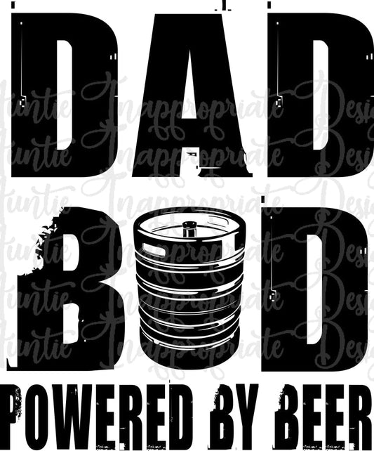 Dad Bod Powered By Beer Digital Svg File