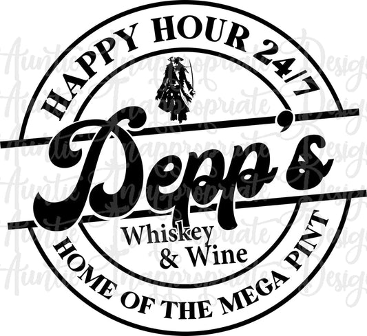 Depps Whiskey And Wine Johnny Depp Digital Svg File