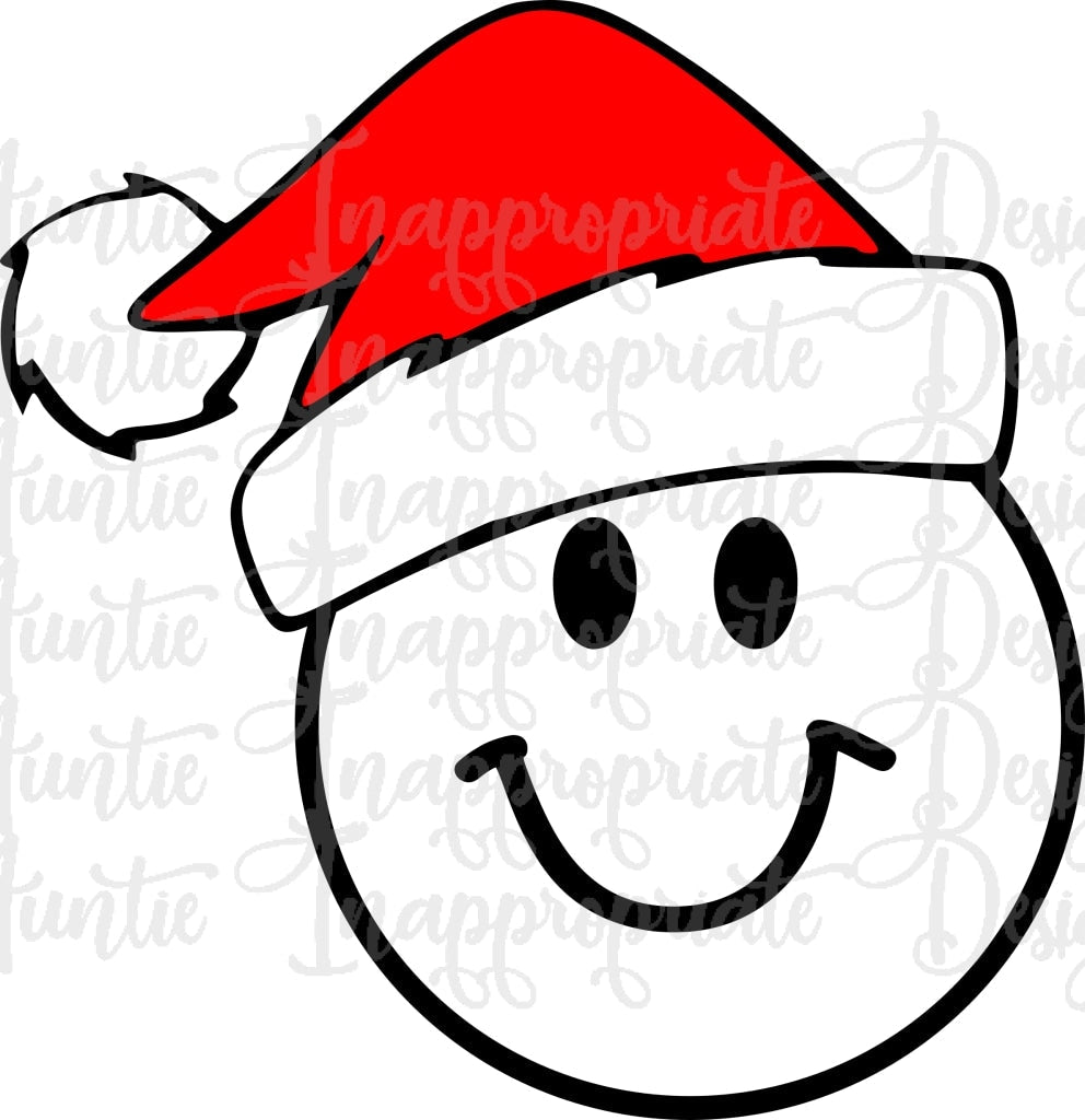 Happy Face Santa Digital Svg File