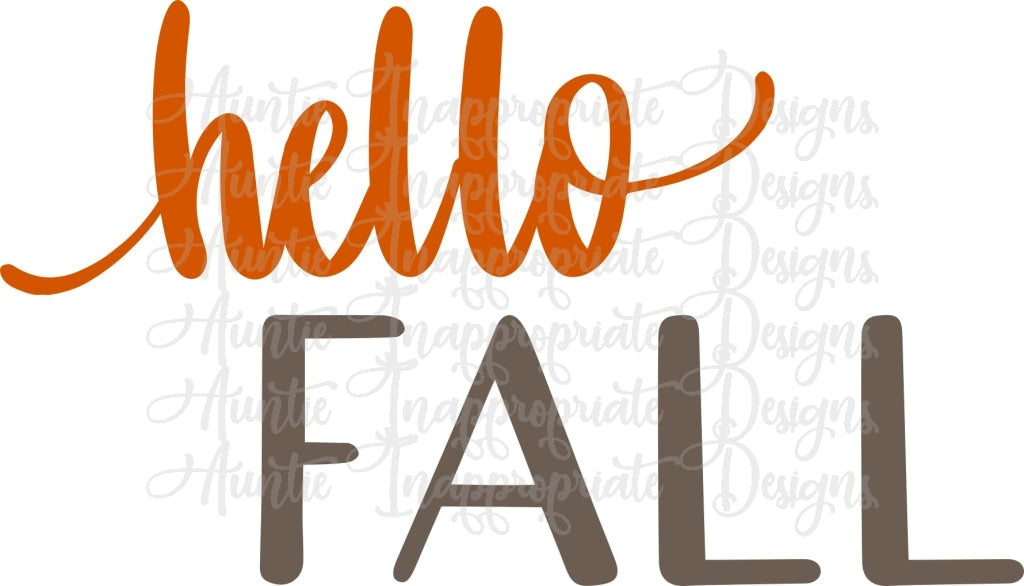 Hello Fall Digital Svg File