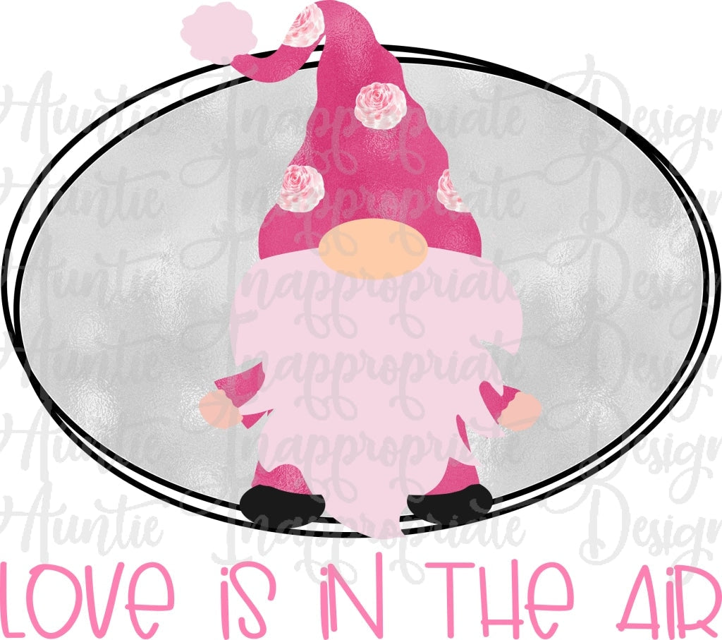 Love Is In The Air Gnome Sublimation File Png Printable Shirt Design Heat Transfer Htv Digital File
