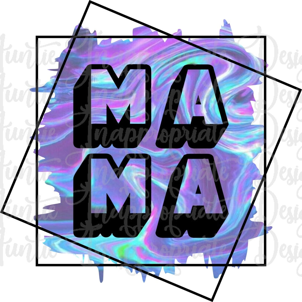 Mama Purple Swirl Sublimation File Png Printable Shirt Design Heat Transfer Htv Digital File