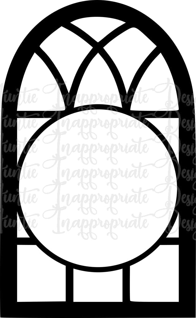 Monogram Arched Window Digital Svg File