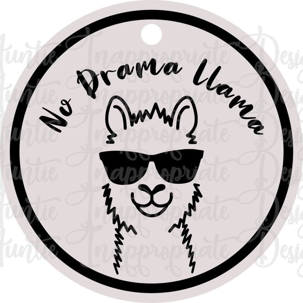 No Drama Llama Ornament Digital Svg Design File
