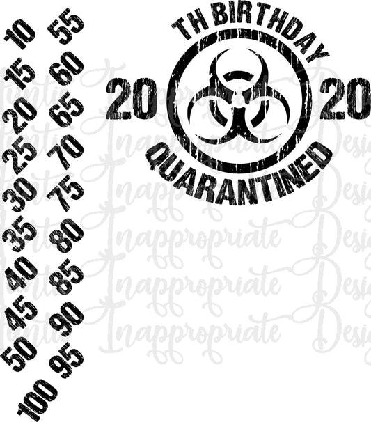 Quarantined Birthday Bundle Digital Svg File