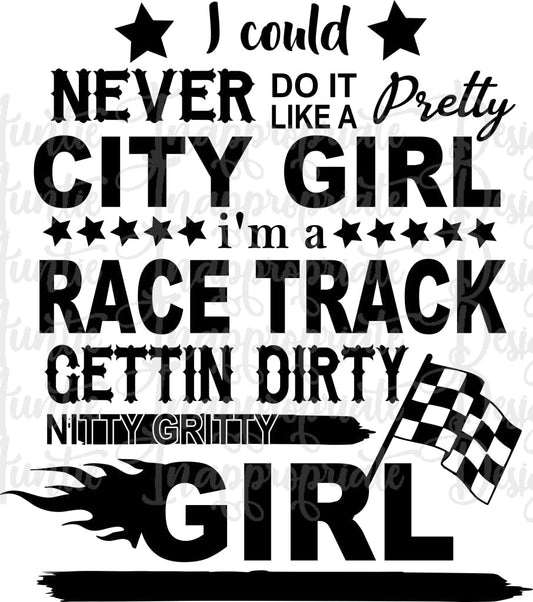 Race Track Girl Digital Svg File
